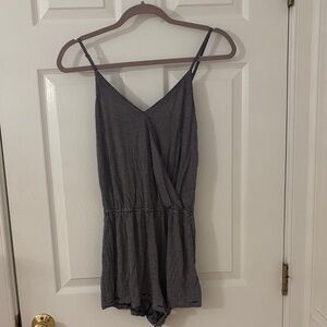 Striped Black and White Romper